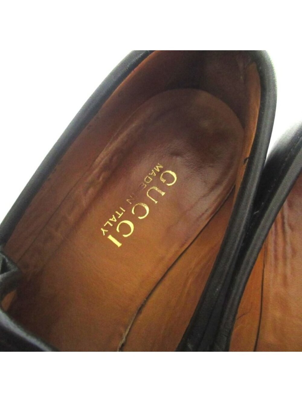 Gucci Horsebit Loafers Shoes 36c Black Gold - Picture 5 of 10